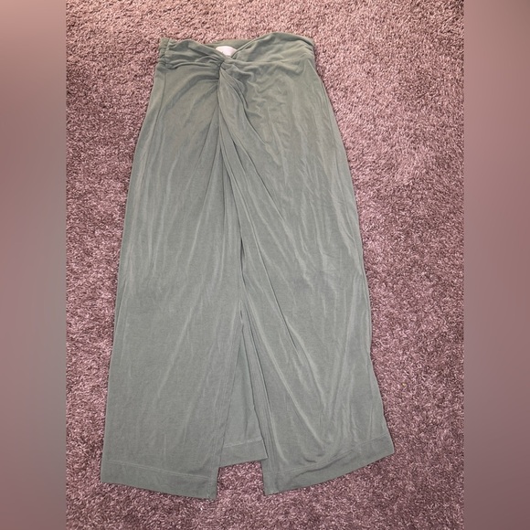 Anthropologie Junie Twist Front Midi Skirt Sage Green - Picture 2 of 5